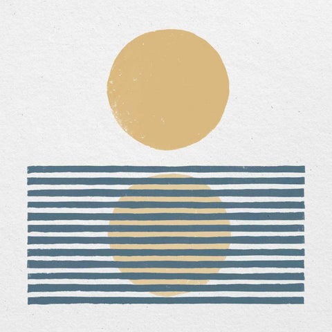 Reflection I Yellow White Modern Wood Framed Art Print by Hershey, Moira