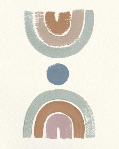 Desert Rainbows II Mint White Modern Wood Framed Art Print with Double Matting by Hershey, Moira