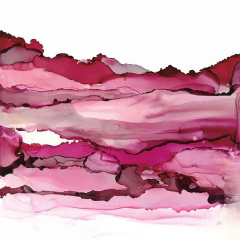 Pinkscape II Black Modern Wood Framed Art Print by Paschke, Chris