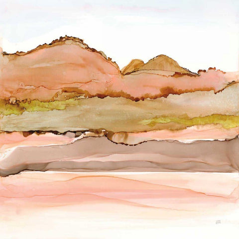 Desertscape IV White Modern Wood Framed Art Print by Paschke, Chris