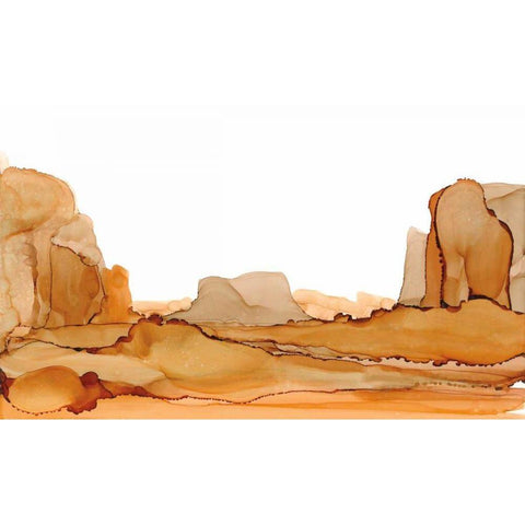 Brownscape I White Modern Wood Framed Art Print by Paschke, Chris