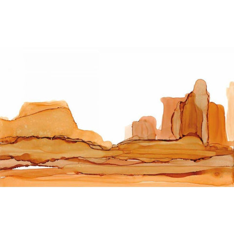 Brownscape II White Modern Wood Framed Art Print by Paschke, Chris