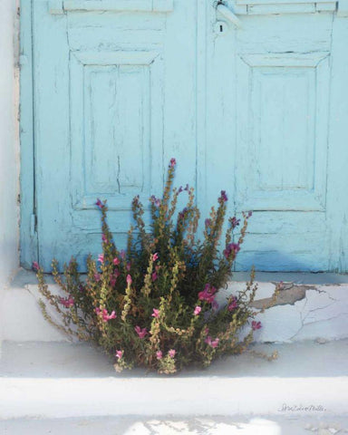 Santorini I White Modern Wood Framed Art Print with Double Matting by Miller, Sara Zieve