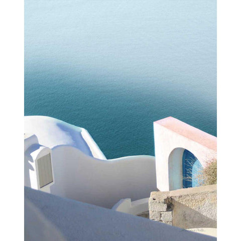 Santorini II Gold Ornate Wood Framed Art Print with Double Matting by Miller, Sara Zieve