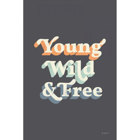 Young Wild and Free Warm Gold Ornate Wood Framed Art Print with Double Matting by Thorns, Becky