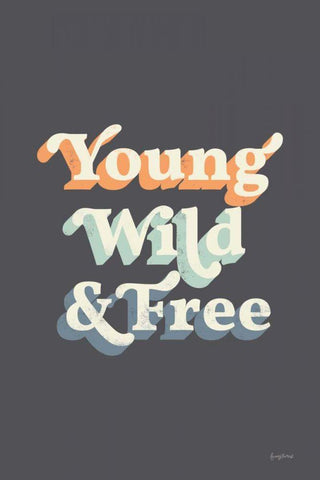 Young Wild and Free Warm Black Ornate Wood Framed Art Print with Double Matting by Thorns, Becky