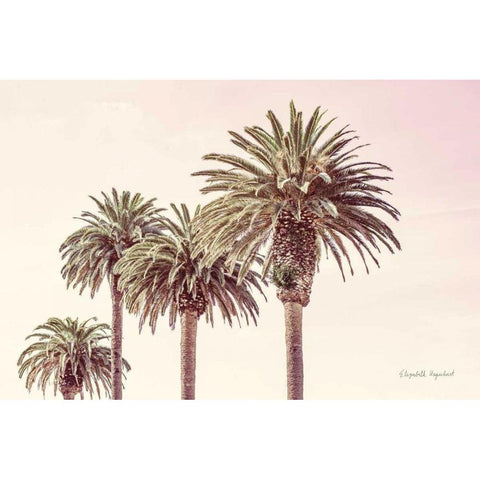 Pastel Palms Gold Ornate Wood Framed Art Print with Double Matting by Urquhart, Elizabeth