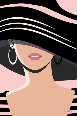 Beach Chic III Blush Black Ornate Wood Framed Art Print with Double Matting by Escalante, Omar