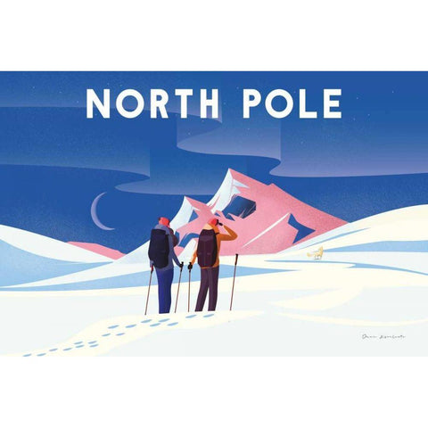 North Pole Black Modern Wood Framed Art Print with Double Matting by Escalante, Omar