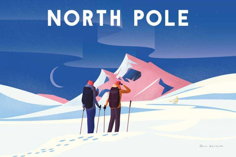 North Pole White Modern Wood Framed Art Print with Double Matting by Escalante, Omar