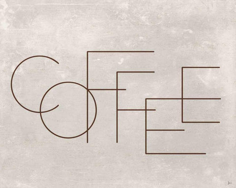 Coffee II White Modern Wood Framed Art Print with Double Matting by Aiken, Jess