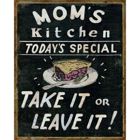 Moms Kitchen Gold Ornate Wood Framed Art Print with Double Matting by Pela Studio