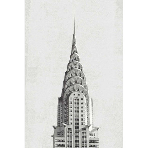 Chrysler Building NYC Gold Ornate Wood Framed Art Print with Double Matting by Wild Apple Portfolio