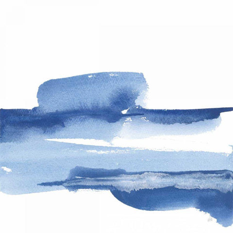 Classic Blue I Black Modern Wood Framed Art Print by Paschke, Chris