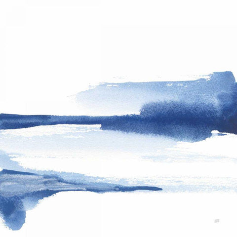 Classic Blue II Black Ornate Wood Framed Art Print with Double Matting by Paschke, Chris