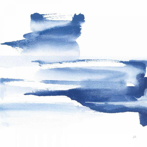 Classic Blue IV Gold Ornate Wood Framed Art Print with Double Matting by Paschke, Chris