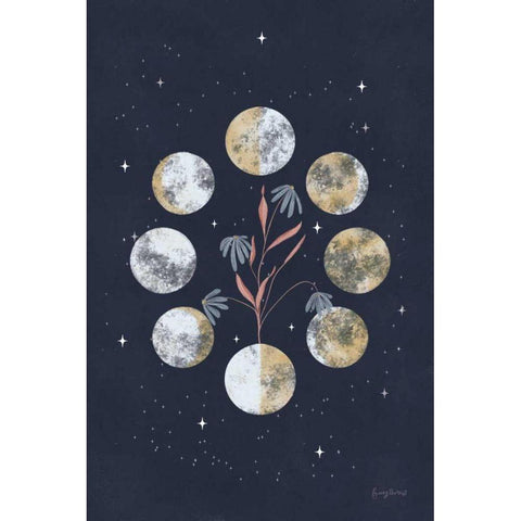 Luna I Gold Ornate Wood Framed Art Print with Double Matting by Thorns, Becky