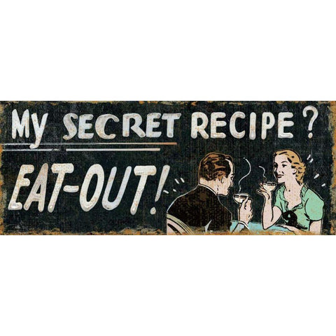 My Secret Recipe Gold Ornate Wood Framed Art Print with Double Matting by Pela Studio