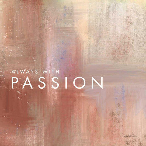 Passion White Modern Wood Framed Art Print with Double Matting by Charro, Mercedes Lopez