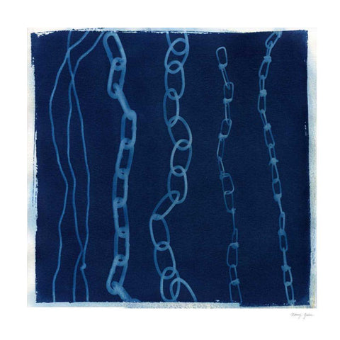 Cyanotype Tools V Black Ornate Wood Framed Art Print with Double Matting by Green, Nancy