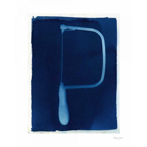 Cyanotype Tools VI Black Modern Wood Framed Art Print by Green, Nancy