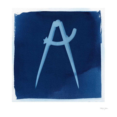 Cyanotype Tools XIV Black Modern Wood Framed Art Print by Green, Nancy