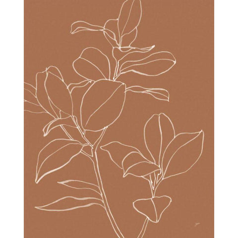 Warm Magnolia Branch I Gold Ornate Wood Framed Art Print with Double Matting by Panganiban, Karyn