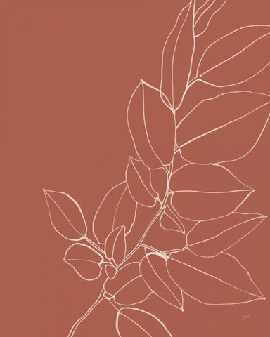Warm Magnolia Branch II Black Ornate Wood Framed Art Print with Double Matting by Panganiban, Karyn