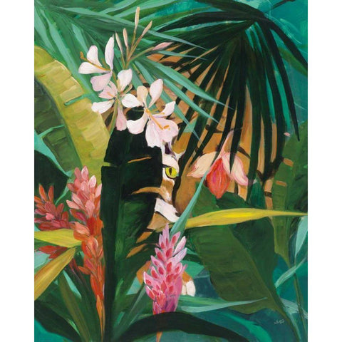 Hidden Jungle I White Modern Wood Framed Art Print by Purinton, Julia