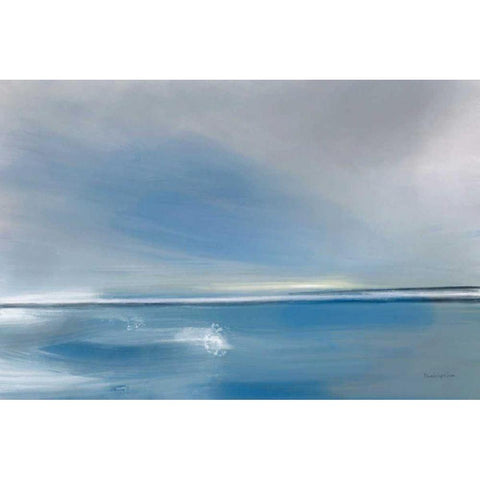 Shining Sea Black Modern Wood Framed Art Print with Double Matting by Charro, Mercedes Lopez