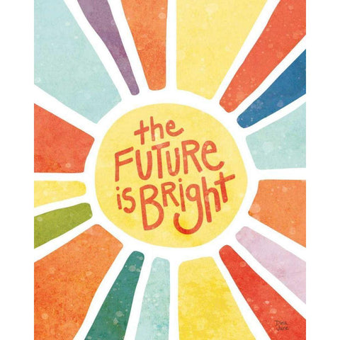 The Future Is Bright Gold Ornate Wood Framed Art Print with Double Matting by June, Dina