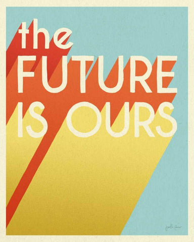 The Future is Ours I Black Ornate Wood Framed Art Print with Double Matting by Penner, Janelle