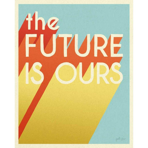 The Future is Ours I Black Modern Wood Framed Art Print by Penner, Janelle