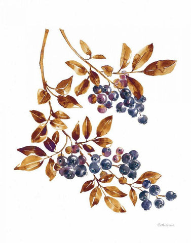 Floral Solitude IV Brown White Modern Wood Framed Art Print with Double Matting by Grove, Beth