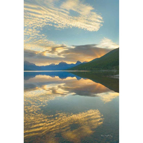 Montana Sunrise White Modern Wood Framed Art Print by Majchrowicz, Alan