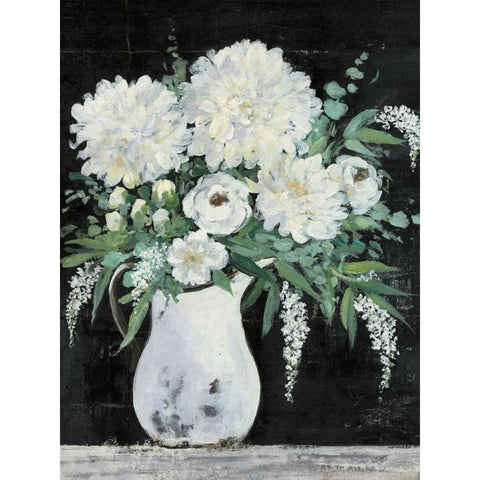 Late Summer Bouquet I Black Crop Gold Ornate Wood Framed Art Print with Double Matting by Purinton, Julia