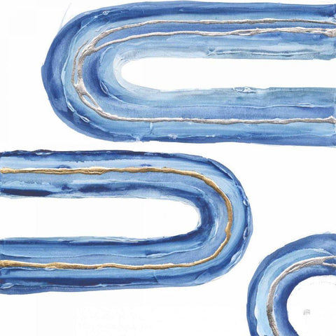 Gilded Rainbow V Gold Ornate Wood Framed Art Print with Double Matting by Paschke, Chris