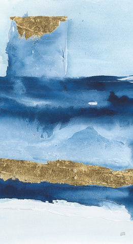 Glacier I Crop Black Ornate Wood Framed Art Print with Double Matting by Paschke, Chris