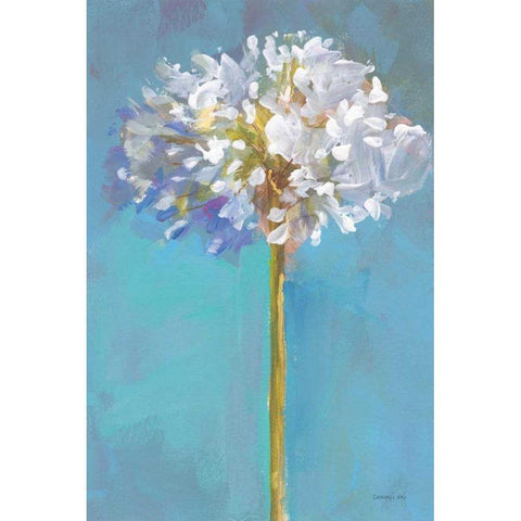 Modern Floral III White Modern Wood Framed Art Print by Nai, Danhui