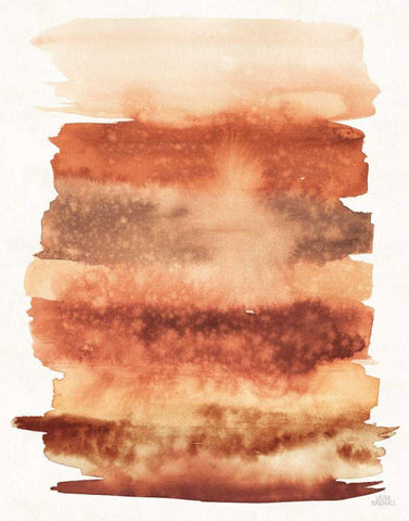 Desert Blooms Abstract II Fall Black Ornate Wood Framed Art Print with Double Matting by Marshall, Laura