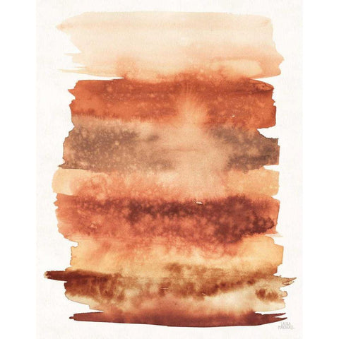 Desert Blooms Abstract II Fall Black Modern Wood Framed Art Print by Marshall, Laura