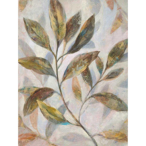 Leafy Flow I White Modern Wood Framed Art Print by Nai, Danhui