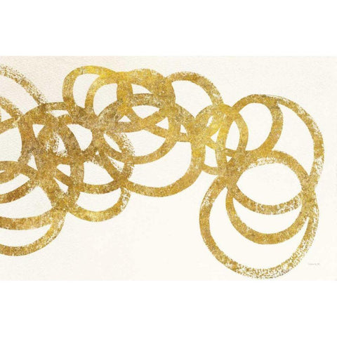 Swirling Element I Crop II Gold Gold Ornate Wood Framed Art Print with Double Matting by Novak, Shirley