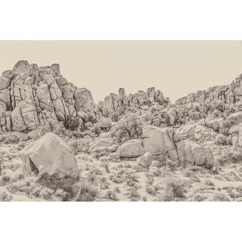 Joshua Tree V Neutral White Modern Wood Framed Art Print by Urquhart, Elizabeth