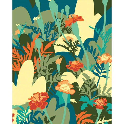 Marigold Black Modern Wood Framed Art Print with Double Matting by Gallagher, Megan