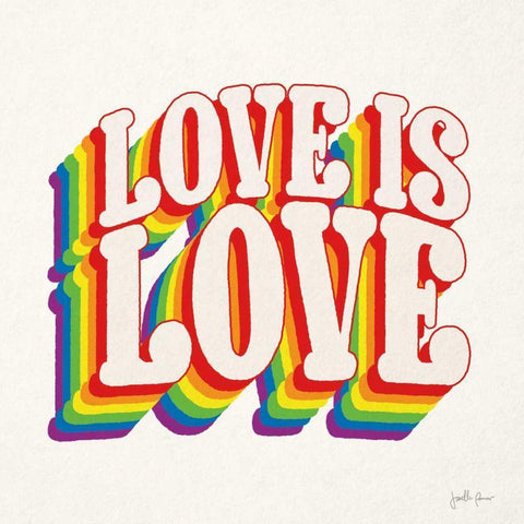 Love is Love I Black Modern Wood Framed Art Print with Double Matting by Penner, Janelle