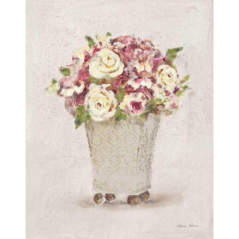 Parlor Roses I Light Gold Ornate Wood Framed Art Print with Double Matting by Blum, Cheri