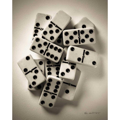 Dominos I Black Modern Wood Framed Art Print by Goldstein, Ed