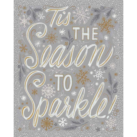 Season to Sparkle I Neutral Black Modern Wood Framed Art Print with Double Matting by Tavoletti, Anne