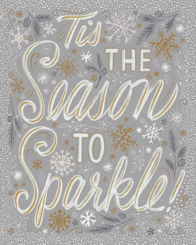 Season to Sparkle I Neutral White Modern Wood Framed Art Print with Double Matting by Tavoletti, Anne